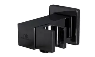 NOKEN COTA Настенный держатель для ручного душа, с подводом воды, черный