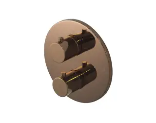 NOKEN ROUND Внешняя часть термостатического смесителя Smartbox, медь