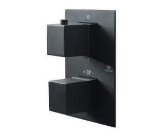 NOKEN SQUARE Наружняя часть термостатического смесителя Smartbox, черный матовый