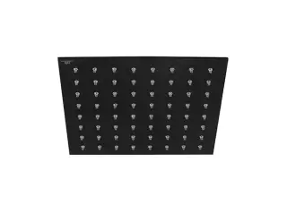 NOKEN SQUARE Верхний душ 20x20 см., с шаровым соединением и защитным клапаном, 9 л/мин, чёрный