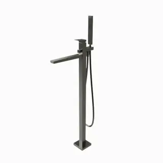 NOKEN SQUARE Однорычажный напольный смеситель для ванны с ручным душем, браш. титан