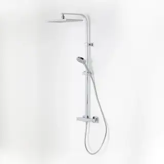 NOKEN TEC SQUARE Душевая стойка однорычажная, лейка 250x250 мм, хром