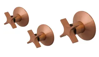 NOKEN LIGNAGE CROSS Комплект запорных вентилей с переключателем, браш. медь