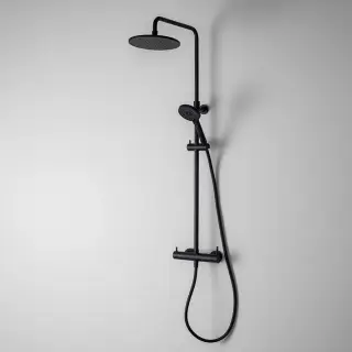 NOKEN SMART N Душевая стойка с верхним и ручным многофункциональным душем, черный матовый