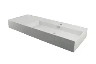 NOKEN ESSENCE C Раковина подвесная с перемещенным углублением направо 120 см, белый матовый