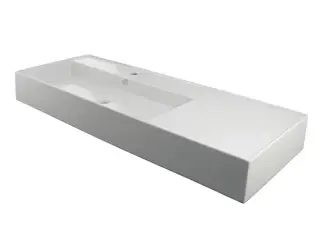 NOKEN ESSENCE C Раковина подвесная с перемещенным углублением налево 120 см, белый