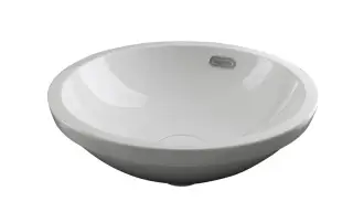 NOKEN FORMA RONDO Раковина Ø42см полуутопленная с преливом, сливной клапан «clicker» керамика, белый