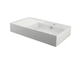 NOKEN ESSENCE C Раковина подвесная с перемещенным углублением направо 80 см, белый