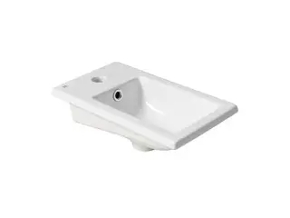 NOKEN MARNE Раковина накладная с переливом, 1 отв. под смеситель, 42х24 см, белый