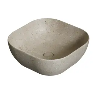 NOKEN SLENDER Раковина на столешницу 41x41 см, БЕЗ перелива, с ДК, caliza concrete