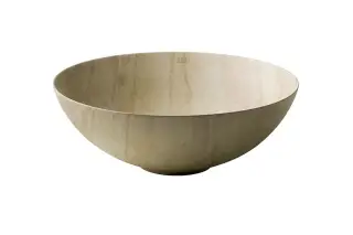 NOKEN SLENDER Раковина на столешницу Ø40 см, БЕЗ перелива, с ДК, travertino marble