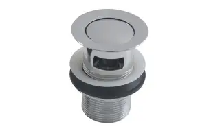 NOKEN Донный клапан (кнопка-клик) с переливом, хром