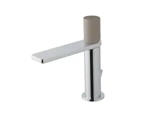 NOKEN FORMA Смеситель для раковины, однорычажный, с ДК, 3/8”, 4,27 л/мин, xром/almond