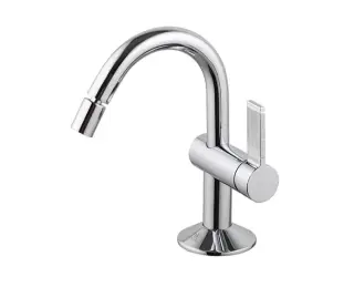 NOKEN LIGNAGE LUXE Однорычажный смеситель для биде, ребристая ручка, без ДК, 5 л/мин, хром