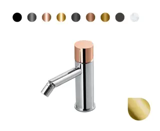 NOKEN ROUND CUSTOM Смеситель для биде H152 мм, 3/8”, 5 л/мин, без ДК, браш. золото/colors.