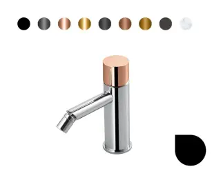 NOKEN ROUND CUSTOM Смеситель для биде H152 мм, 3/8”, 5 л/мин, без ДК, черный матовый/colors.