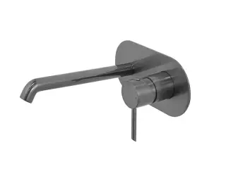 NOKEN ROUND Смеситель для раковины из стены, вынос 200 мм, 5 л/мин, браш. титан