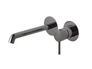 NOKEN ROUND Внешняя часть смесителя для раковины из стены, вылет 200 мм, титан