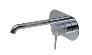 NOKEN ROUND Смеситель для раковины из стены, вынос 200 мм, 5 л/мин, хром