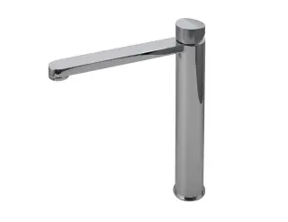 NOKEN TONO Высокий однорычажный смеситель для раковины, ребристая ручка, 5.68 л/мин, без ДК, хром