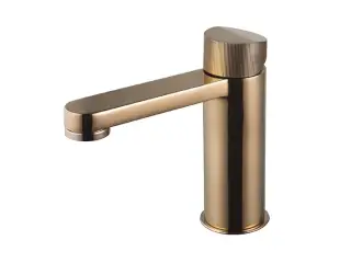 NOKEN TONO Однорычажный смеситель для раковины, ребристая ручка, без ДК, медь