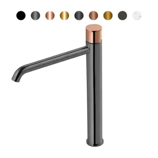 NOKEN ROUND CUSTOM Смеситель для раковины высокий H306 мм, 5 л/мин, без ДК, титан/colors.