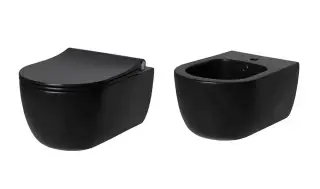NOKEN ACRO COMPACT Комплект унитаза подвесного с сиденьем и биде, Matt black