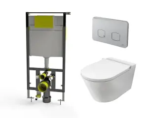 NOKEN PACK ACRO COMPACT ELECTRONIC WC Комплект подвесного унитаза с электронной крышкой, белый/хром