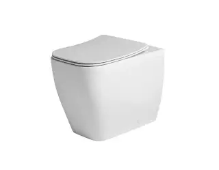 NOKEN LOUNGE Унитаз напольный приставной безободковый, с креплениями, белый