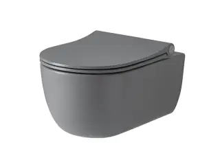 NOKEN ACRO COMPACT Унитаз подвесной RIMLESS 54 см с сиденьем, matt grey