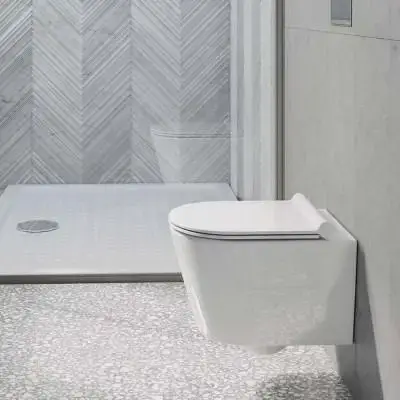 Catalano Zero Унитаз подвесной 46х35см, безободковый, смыв Tornado, покрытие Cataglaze+, цвет белый глянцевый