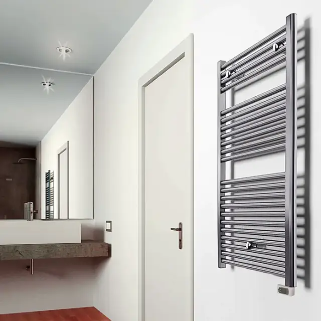 Irsap Ares Полотенцесушитель электр. 58x111.8x3см (22 трубок-2 пром), мощность:700 ватт, с электр/термостатом, провод: 120см, цвет: хром