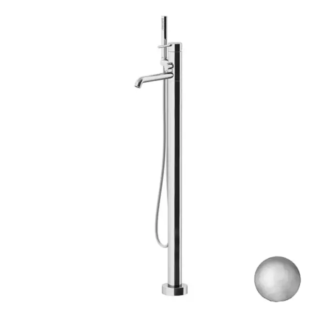 Gattoni Circle Two Смеситель для ванны напольный 994 мм, с встроенной частью, цвет: Nickel Spazzolato