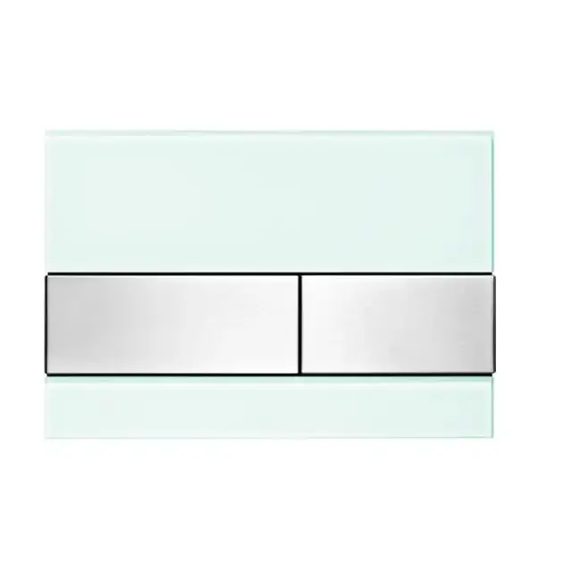 TECESquare Панель смыва, стекло, цвет: зеленое/сталь