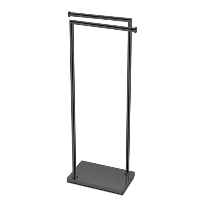 3SC Piantane Напольная стойка с 2 полотенцедержателями, 83см, цвет: черный матовый