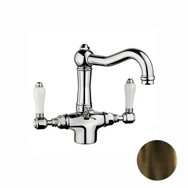 Nicolazzi P.m. Blanc Смеситель для раковины на 1 отверстие, цвет: тёмная бронза