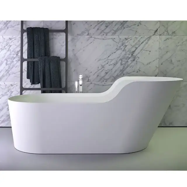 KNIEF Glow Ванна отдельностоящая симметричная  182х84х70/50см  со сливом, цвет: белый матовый