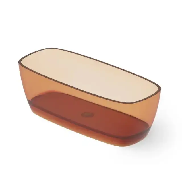 Dea Design Soul Ванна 170х72х56см., отдельностоящая, Glasstech, прозрачная смола, цвет: Sunset R1