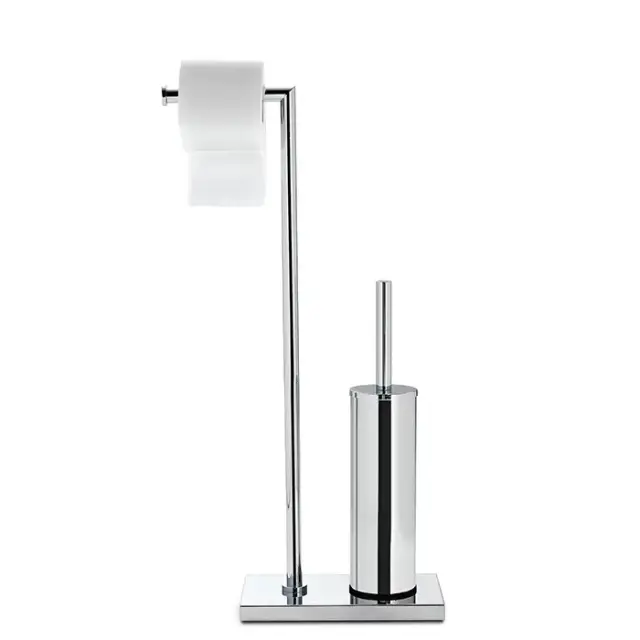 3SC Piantane Напольная стойка с держателем тб и ёршиком, цвет: хром