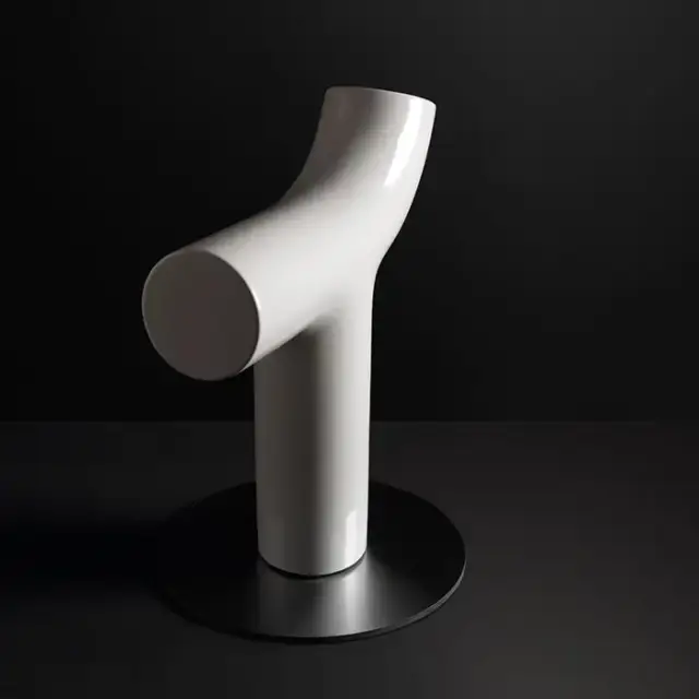 Kerasan Artwork Малый архитектурный декор для ванной: Стул на 1-ой ноге &quot;COW&quot;, напольный, Цвет: белый