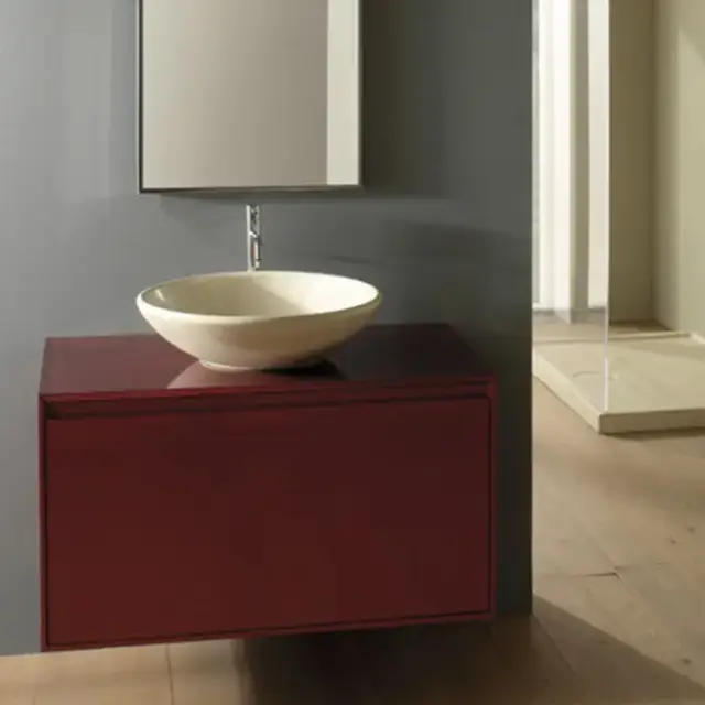 Globo Le Pietre Раковина 50х50 см, без отв., накладная, цвет: травертин