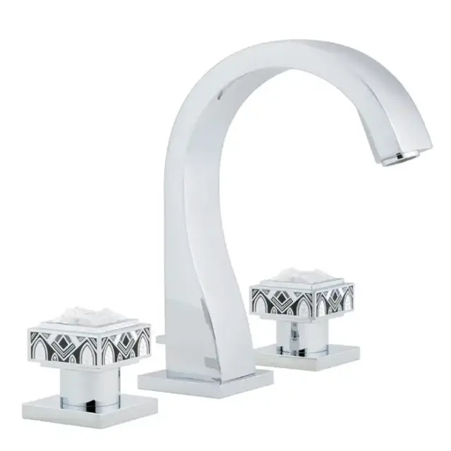 THG Masque de Femme Lunaire Смеситель для раковины, 3 отв., цвет: хром