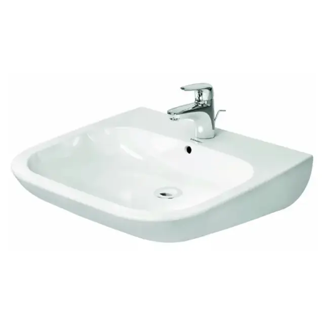 Duravit D-Code Раковина с перел., с 1 отв. под смес., 60х55см., цвет: белый