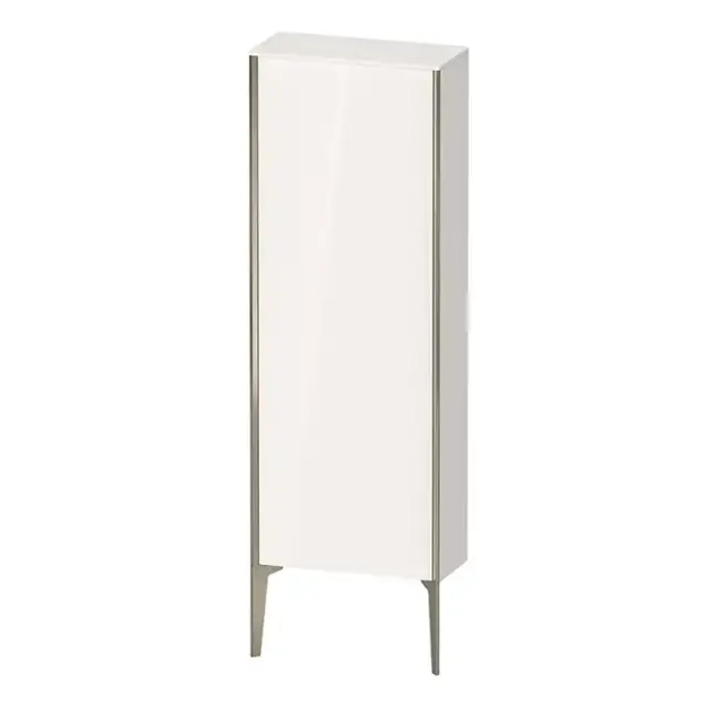 Duravit XViu Шкаф подвесной 50x24x133см, с 1 дверью, 3 стеклянными полками (петли слева), цвет: белый глянцевый/champagne matt
