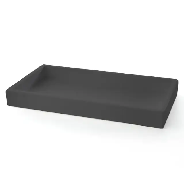 3SC Mood Black Лоток универсальный, настольный, композит Solid Surface, цвет: чёрный матовый
