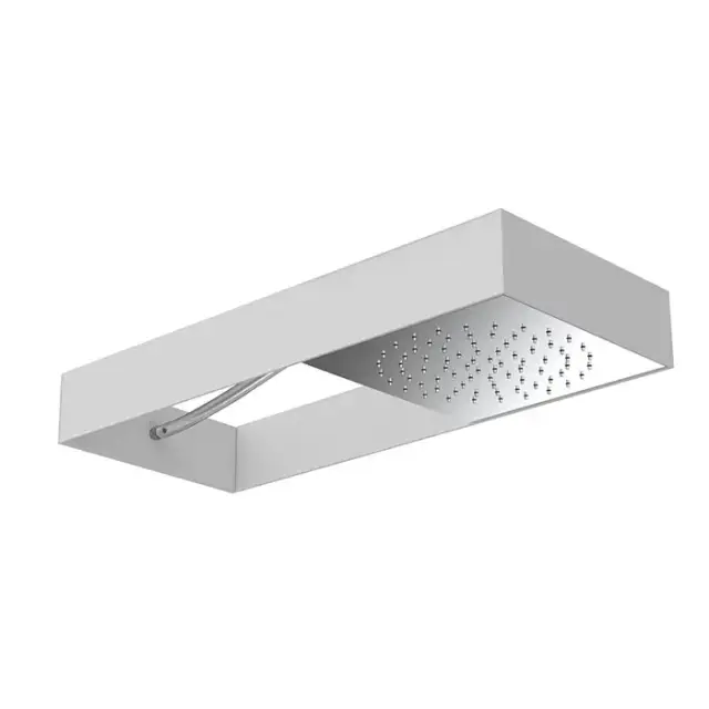 Carlo Frattini Wellness Верхний душ Moove настенного монтажа в белой матовой раме, передвижной модуль подачи воды, цвет: белый матовый/хром