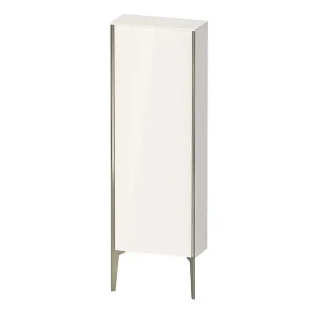 Duravit XViu Шкаф подвесной 50x24x133см, с 1 дверью, 3 стеклянными полками (петли справа), цвет: белый глянцевый/champagne matt