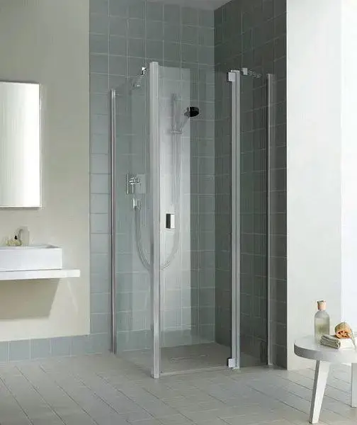 Kermi RAYA Душевой угол RA 100*100х200см., петли справа, глянцевое серебро, klar