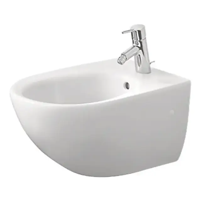 Duravit Architec Биде подвесное с перел., с плоскостью под смес.,вкл. крепление Durafix, 36х58см., цвет: белый
