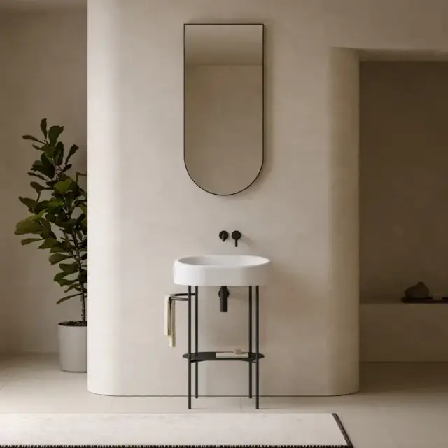 Globo Lalita Зеркало, размер 110х51 см, крепление в комплекте, цвет: Nero opaco